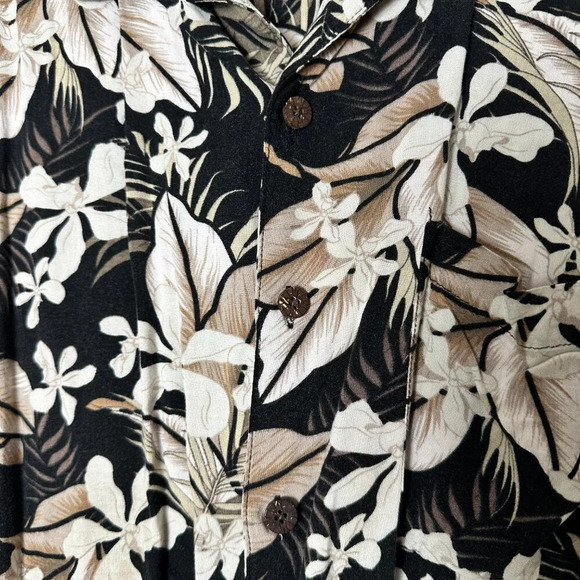 *VINTAGE* Caribbean Palms Hawaiian Hawaii Aloha Tropical Shirt L - Picture 3 of 7